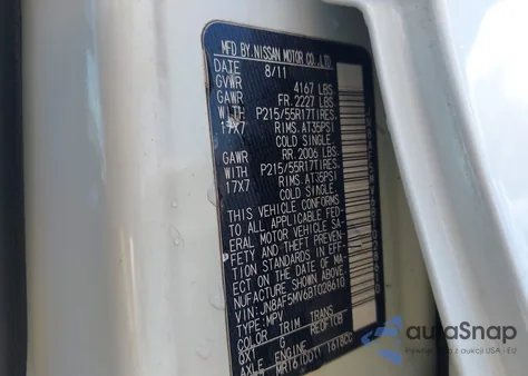 2011 Nissan Juke Sv from USA, damaged, VIN JN8AF5MV6BT028610